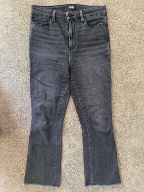 PAIGE Women's Charcoal Claudine Jeans